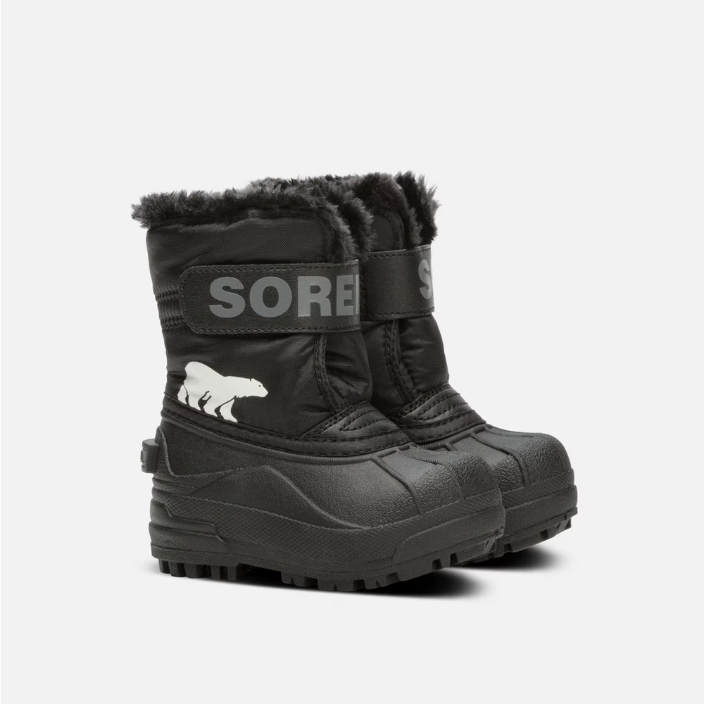 Sorel Black Snow Boots with Fur Trim Toddler 6 NWTs